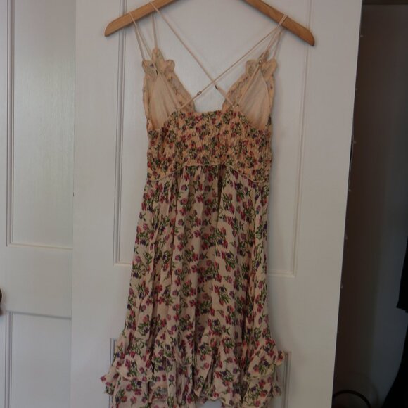 Free People One Adella Printed Mini Slip Petal Pink Combo Size Small NWOT - Picture 9 of 11